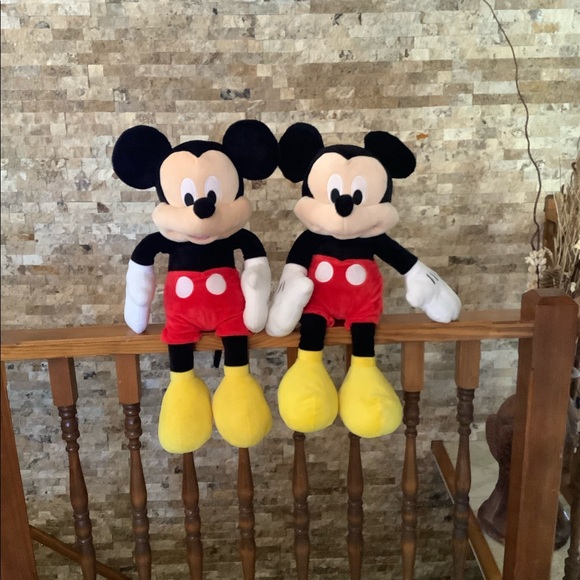 Lot Of 2 Mickey Mouse Twins Clubhouse Plush Stuffed Animal Jumbo 24" Disney CUTE - Picture 1 of 11